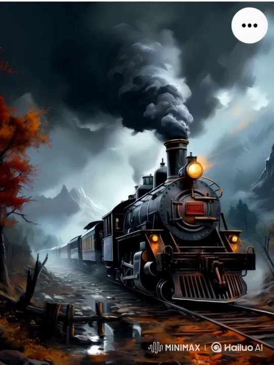 Vintage Train Journey Through Misty Mountains – AI Generated Video | Hailuo AI