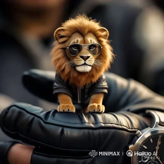 Stylized Mini Lion Roars in High Aesthetic Close-Up – AI Generated Video | Hailuo AI