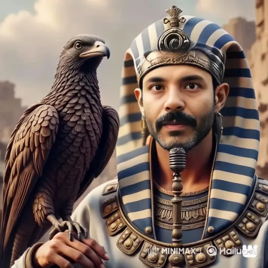 Eagle Soars Over Ancient Egypt in Majestic Flight – AI Generated Video | Hailuo AI