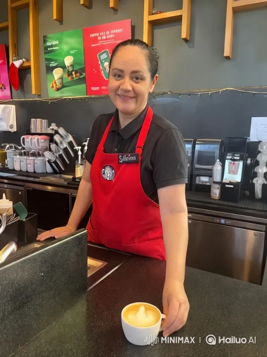 Coffee Shop Ambiance with Skilled Barista Sabrina – AI Generated Video | Hailuo AI