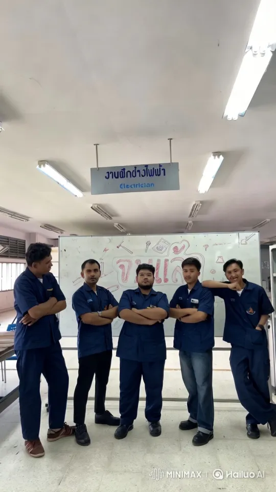 Electricians Display Kungfu Skills in Workshop – AI Generated Video | Hailuo AI