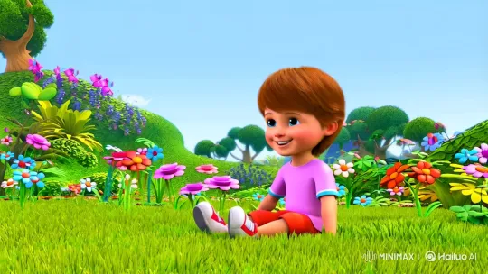 Child Character Admires Whimsical Nature Scene – AI Generated Video | Hailuo AI
