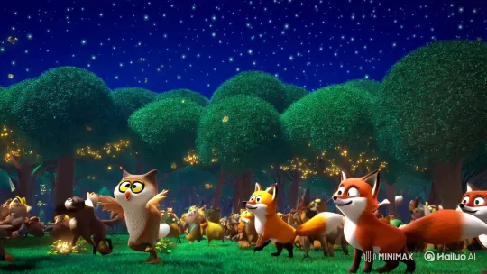 Enchanted Forest Festival Under a Starlit Sky – AI Generated Video | Hailuo AI