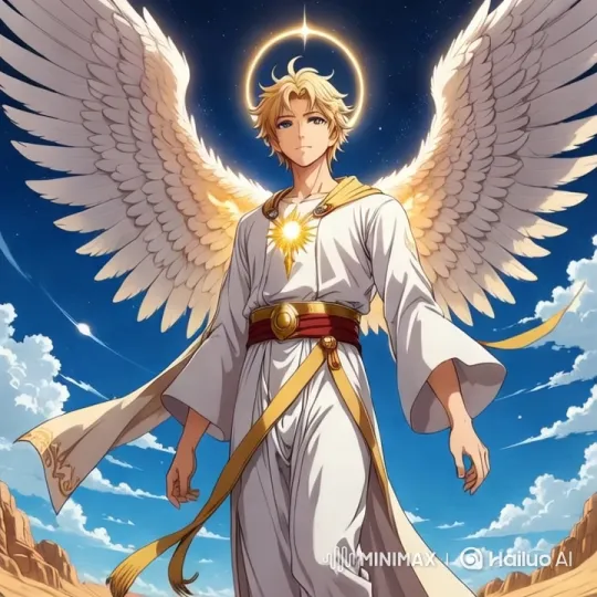 Angelic Figure in Celestial Setting with Majestic Wings – AI Generated Video | Hailuo AI