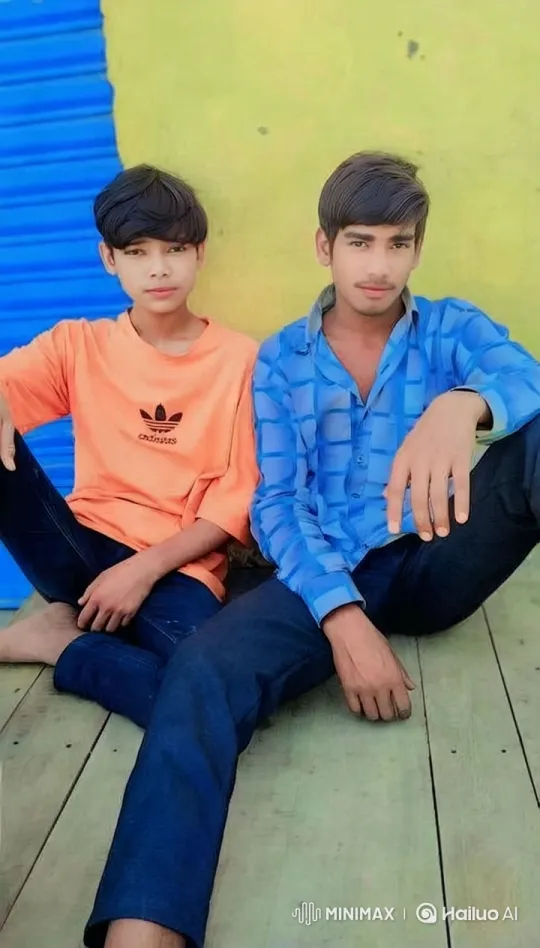 Dynamic Visuals with Two Men on Vibrant Background – AI Generated Video | Hailuo AI