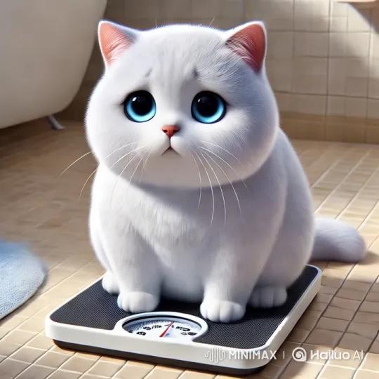 Disappointed White Cat Weighs In Anime 3D Bathroom – AI Generated Video | Hailuo AI