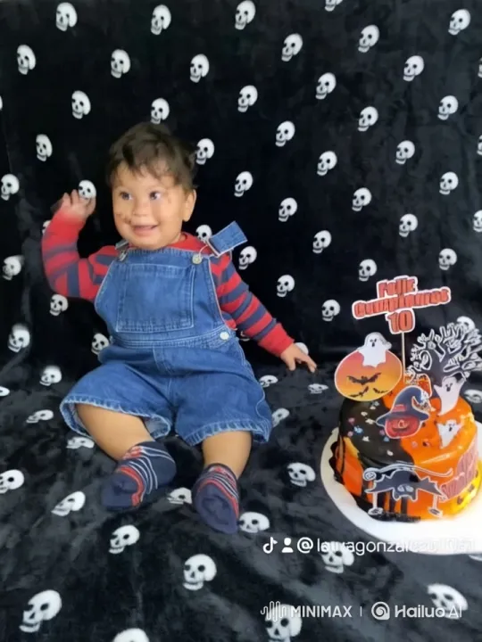 Child Dances Energetically Amidst Halloween Decor – AI Generated Video | Hailuo AI