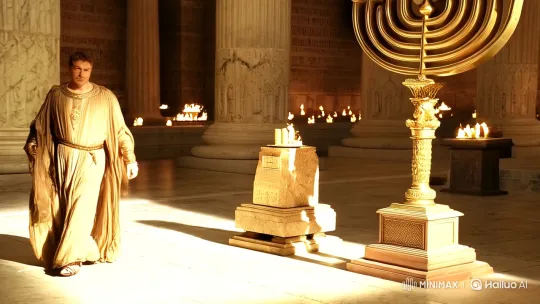 Giulio Cesare in the Temple of Jerusalem – AI Generated Video | Hailuo AI