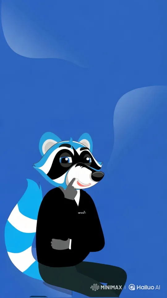 Live2D Animated Raccoon Engages Viewers with Expressive Gestures – AI Generated Video | Hailuo AI