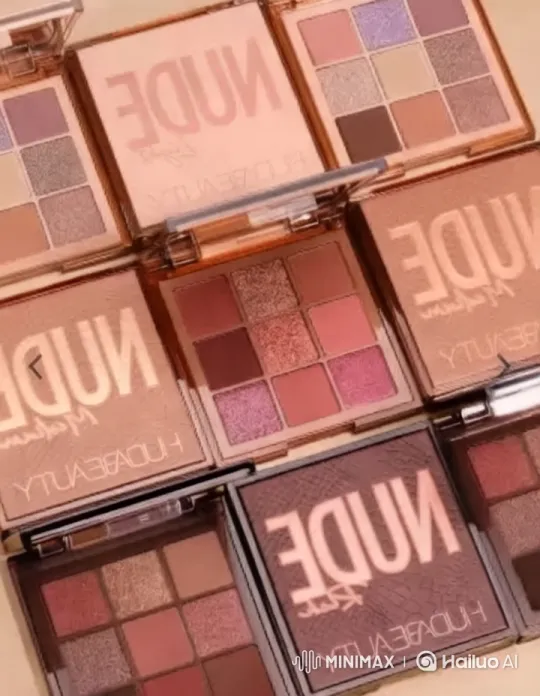 Huda Beauty Nude Eyeshadow Palettes Showcase – AI Generated Video | Hailuo AI