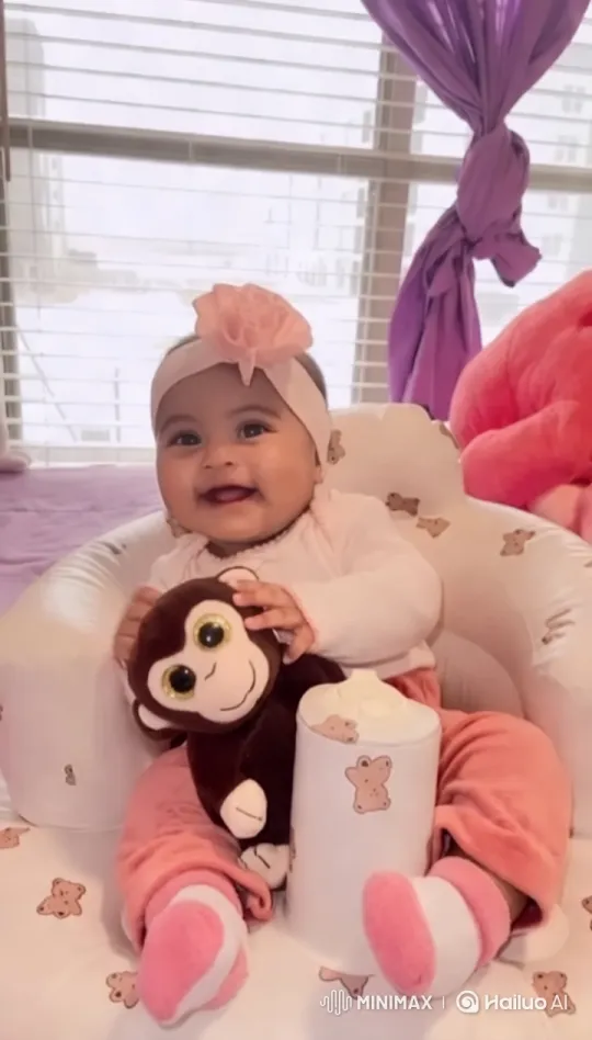 Baby Dancing Joyfully in Cozy White Armchair – AI Generated Video | Hailuo AI