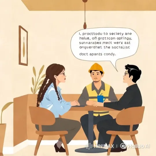 Professional Discussion in Cozy, Well-Lit Room – AI Generated Video | Hailuo AI