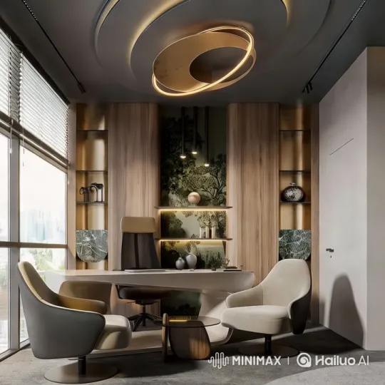 Elegant Office Tour with Modern Design Features – AI Generated Video | Hailuo AI