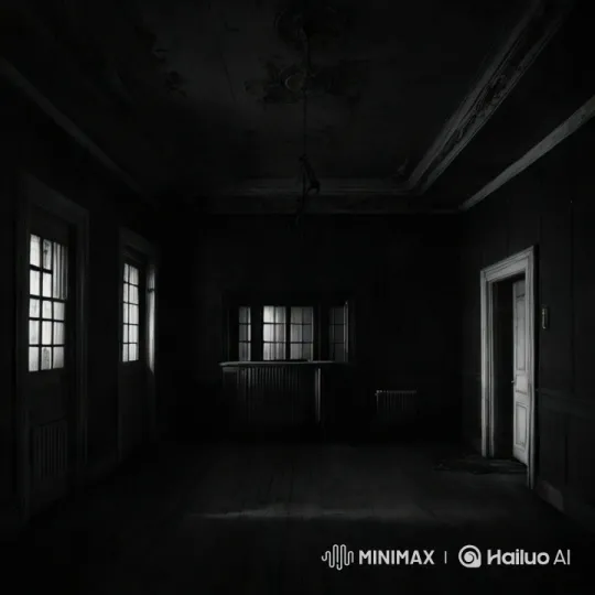 Eerie Shadows Dance in Dark, Tense Room – AI Generated Video | Hailuo AI