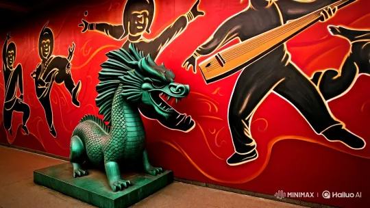Traditional Dragon Meets Hip-Hop in Urban Fusion – AI Generated Video | Hailuo AI