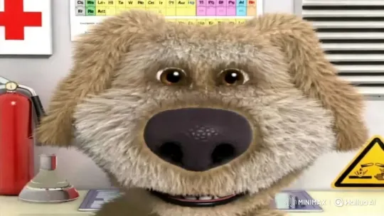 Hungry Dog in a Lab-like Room Setting – AI Generated Video | Hailuo AI
