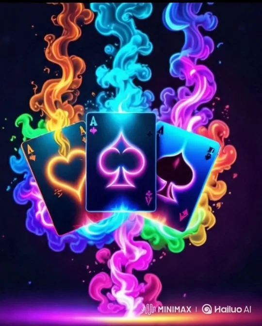 Neon Cards with Swirling Smoke Visuals – AI Generated Video | Hailuo AI