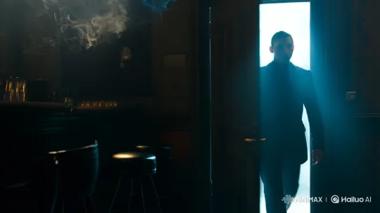 Mysterious Hero Commands Attention in Stylish Slow Motion – AI Generated Video | Hailuo AI