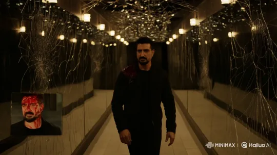 Man Navigates Distorted Corridor in Haunting Journey – AI Generated Video | Hailuo AI