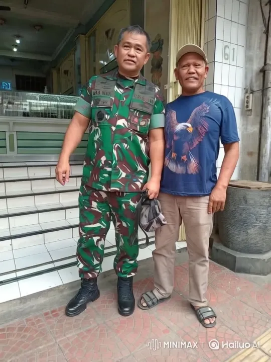 Two Men in Different Attire at Building Entrance – AI Generated Video | Hailuo AI