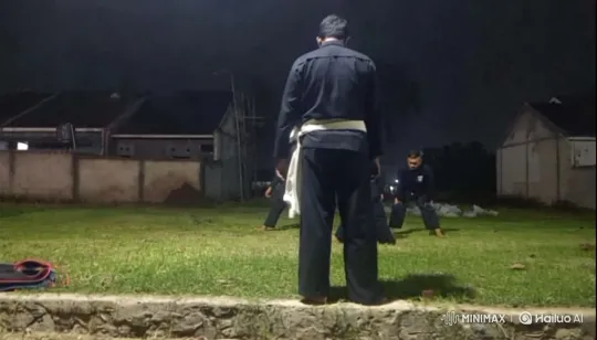 Martial Artist Practices in Stormy Night Scene – AI Generated Video | Hailuo AI
