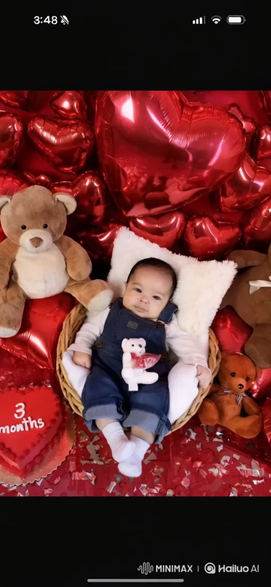 Baby's 3-Month Celebration in a Festive Basket – AI Generated Video | Hailuo AI