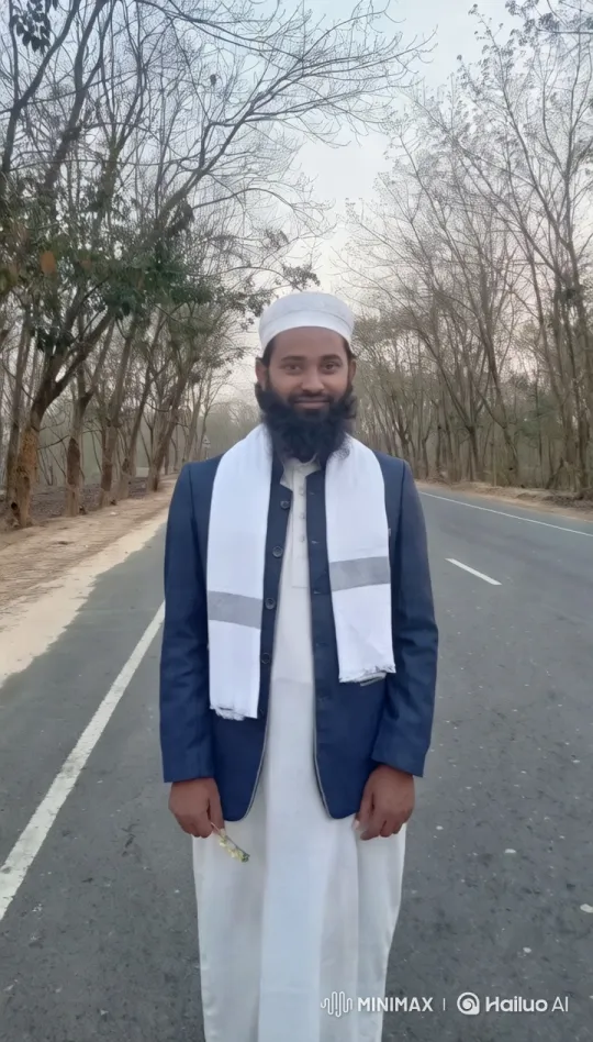 Man in Traditional Attire Wishes Eid Mubarak – AI Generated Video | Hailuo AI