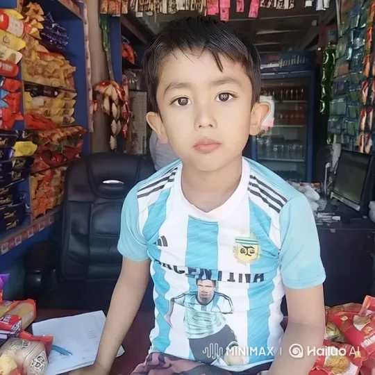Young Boy in Argentina Jersey in Snack Shop – AI Generated Video | Hailuo AI