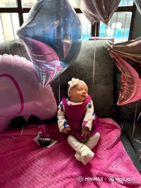 Baby Dancing with Balloons in Cozy Room – AI Generated Video | Hailuo AI