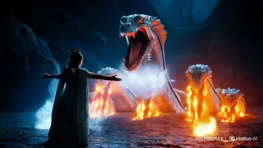 Sorceress Defeats Hydra with Elemental Mastery – AI Generated Video | Hailuo AI