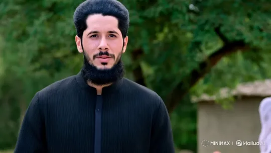 Man with Beard Promotes Community and Respect in Iraq – AI Generated Video | Hailuo AI
