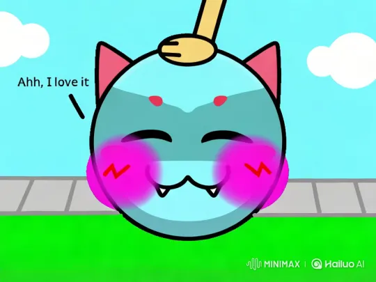 Cute Character Enjoying Gentle Petting – AI Generated Video | Hailuo AI