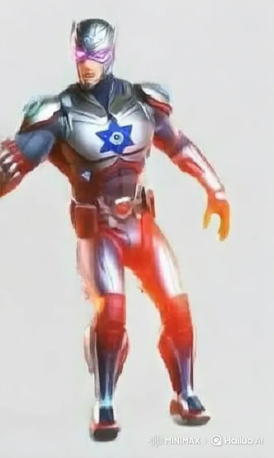 Futuristic Israeli Superhero Showcases Symbolic Suit – AI Generated Video | Hailuo AI
