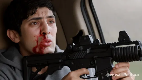 Man Fires M4 Rifle Amidst Terror, Sadness, and Injury – AI Generated Video | Hailuo AI