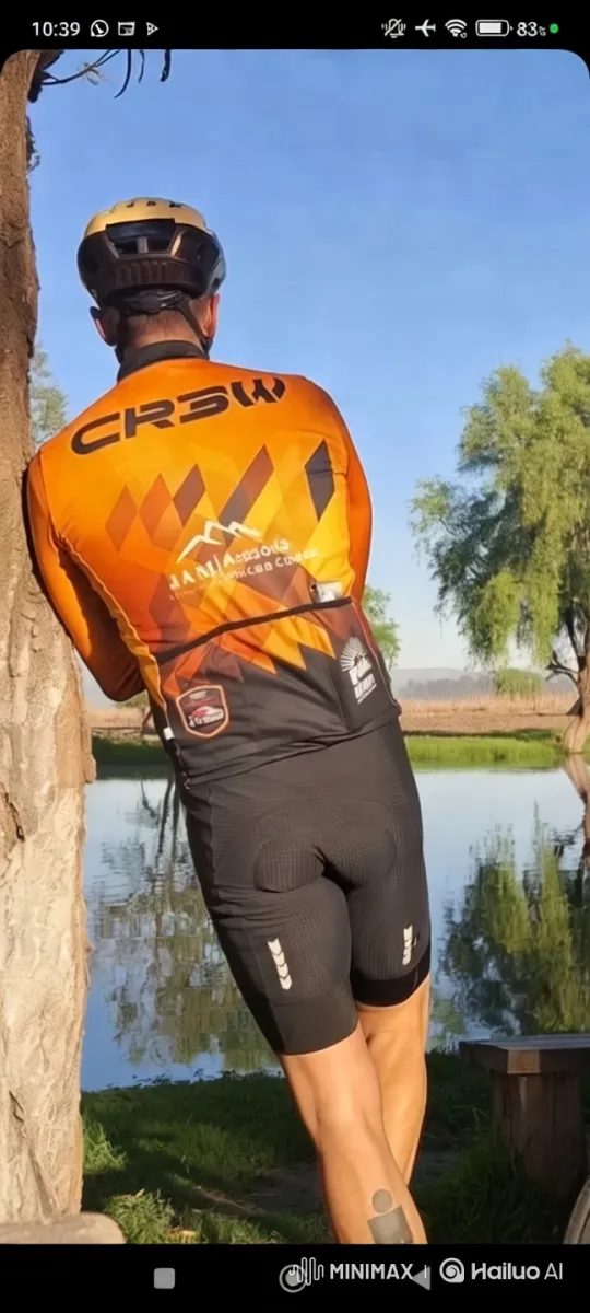 Cyclist Dances by Lake, Showcases Harmony with Nature – AI Generated Video | Hailuo AI