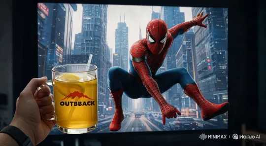 Spider-Man Showcases Action with Refreshing Outback Iced Tea – AI Generated Video | Hailuo AI