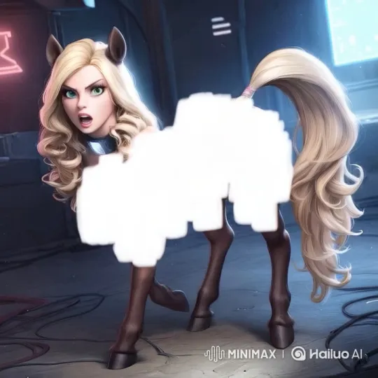 Futuristic Horse-Human Hybrid in Mysterious Room – AI Generated Video | Hailuo AI