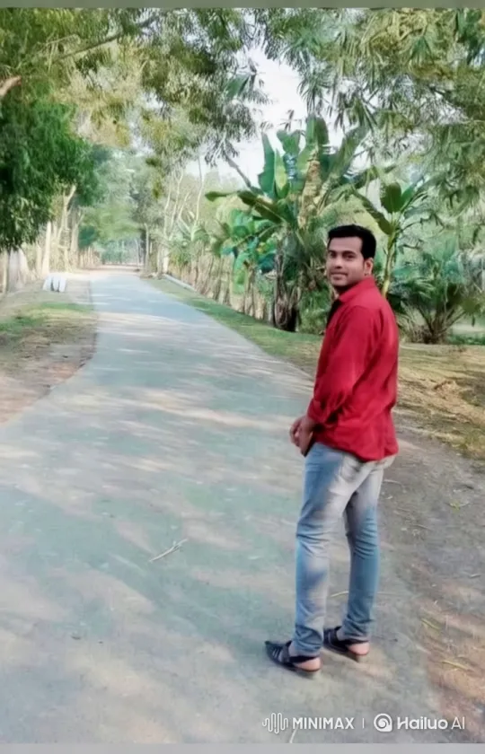 Man Stands on Serene Pathway Amidst Nature's Beauty – AI Generated Video | Hailuo AI