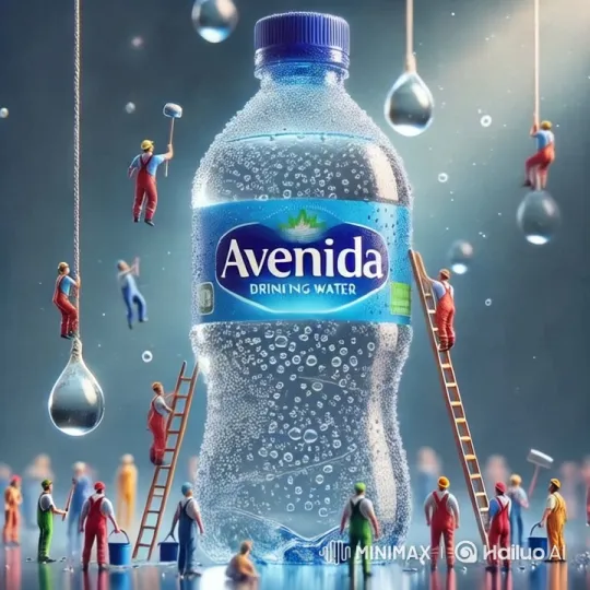 Artistic Beverage Bottle Production Scene with Workers – AI Generated Video | Hailuo AI