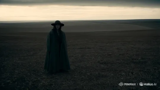 Solitary Figure's Journey in a Desolate Landscape – AI Generated Video | Hailuo AI