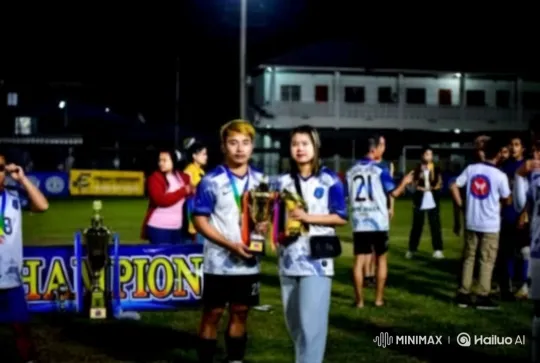 Nighttime Sports Celebration with Champions – AI Generated Video | Hailuo AI