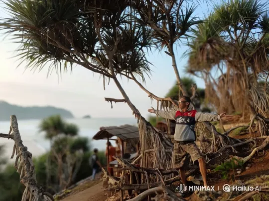 Coastal Hillside Adventure in Live2D Animation – AI Generated Video | Hailuo AI