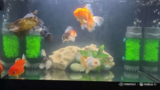 Graceful Goldfish in a Serene Aquarium Setting – AI Generated Video | Hailuo AI