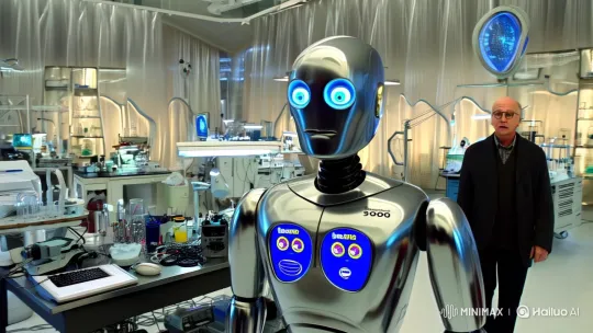 Scientist Unveils Advanced AI Robot Brain 9000 – AI Generated Video | Hailuo AI