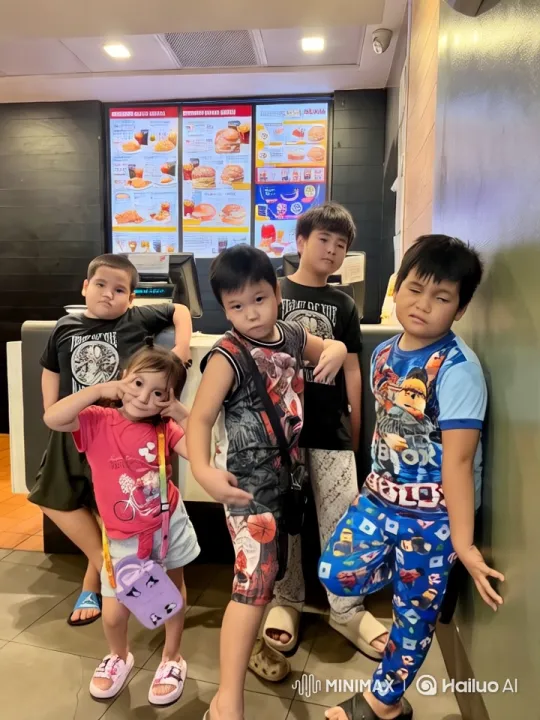 Children's Playful Kungfu in Fast-Food Restaurant – AI Generated Video | Hailuo AI