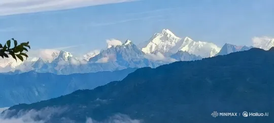 Stunning Panorama of Snowy Mountains and Serene Landscape – AI Generated Video | Hailuo AI