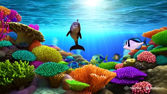 Colorful Underwater Parade in Coral Reef Wonderland – AI Generated Video | Hailuo AI