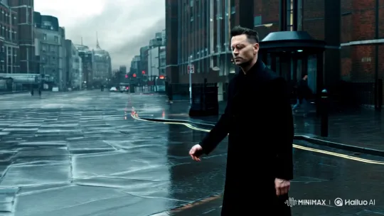 London Gangster Commands Attention in Sleek All-Black Rover – AI Generated Video | Hailuo AI