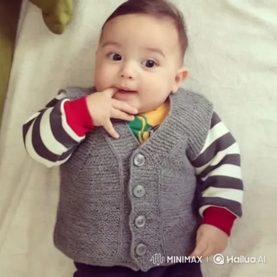 Baby in Knitted Vest Performs Playful Kung Fu Dance – AI Generated Video | Hailuo AI