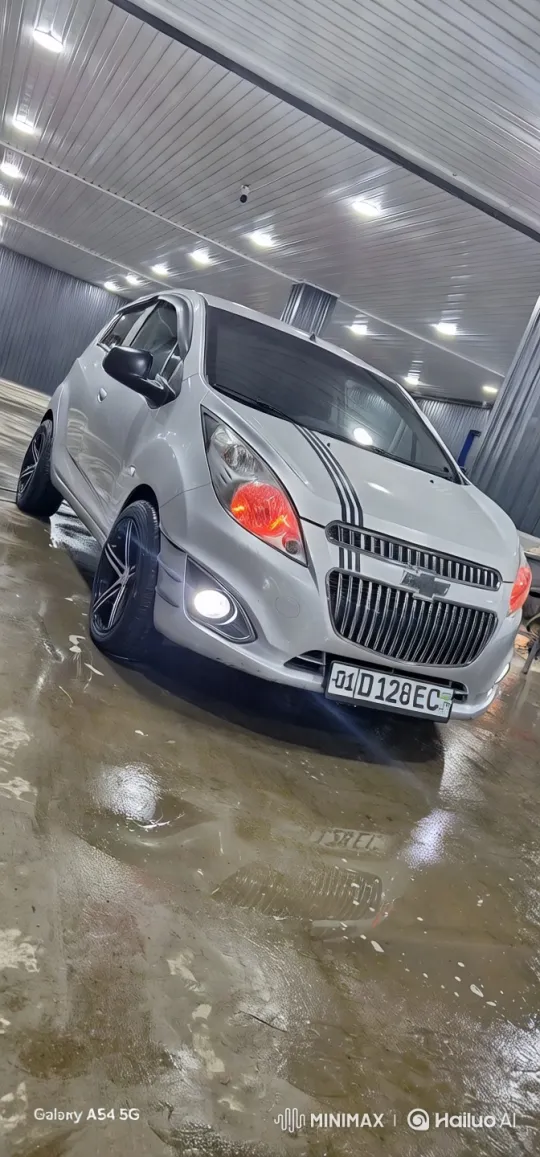 Modern Garage: Sleek Chevrolet Spark Showcases – AI Generated Video | Hailuo AI